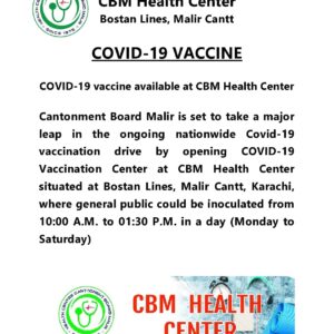 COVID-19 Vaccination Center functioning at CBM Health Center