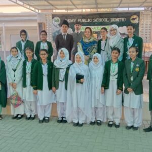 Army Public School North Campus Senior students paid tribute to the father of nation.