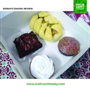 Review: Chocolate cupcake, Vanilla cupcake, Fudge brownie & Chicken bread from Sidrah’s Baking