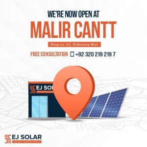 EJ Solar – Now Open in Malir Cantt