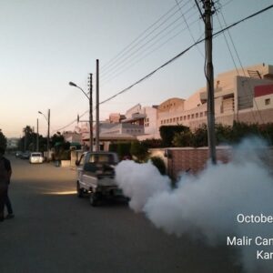 Cantonment Board Malir Fumigated different areas inside Malir Cantt