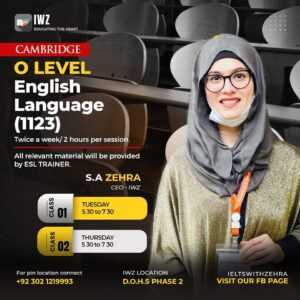 Register now for Cambridge O level English Language (1123)