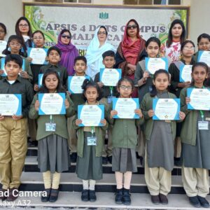 Prize Distribution Ceremony for Catso Art Competition at APS 4 Dots International Campus