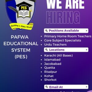 PAFWA Education System is Hiring Teachers