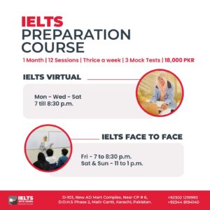 IELTS Preparation Course for Virtual & Face to Face Batches