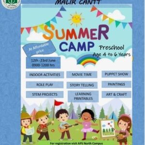 Calling All Preschoolers! Join the Army Public School North Malir Cantt Summer Camp!