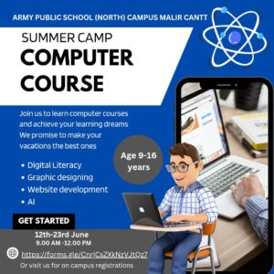 Explore the World of Computers at Army Public School (North) Campus Malir Cantt Summer Camp!