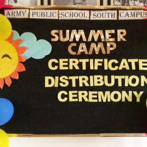Closing Ceremony of DREAMERS CAMP at Army Public School South Campus