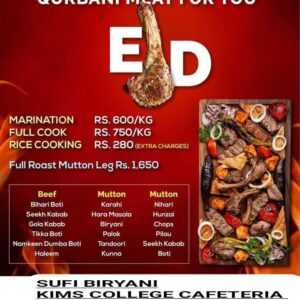 SUFI BIRYANI AND PAKWAN – Let Us Cook Your Qurbani Meat for You!