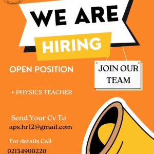 Join Our Team at Army Public School West: We’re Hiring a Physics Teacher!